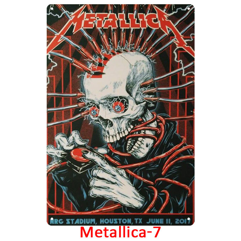 Metallica Tin Metal Decor For Retro Decoration