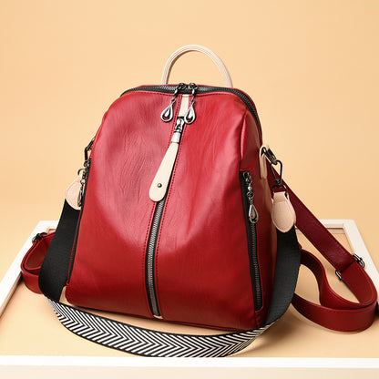 New Women Backpacks Soft Leather Backpack Fashion