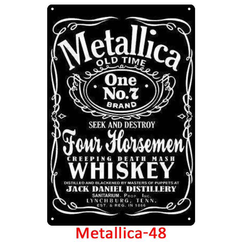 Metallica Tin Metal Decor For Retro Decoration