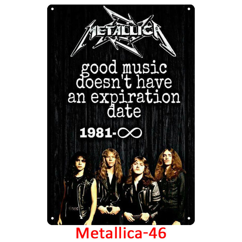 Metallica Tin Metal Decor For Retro Decoration