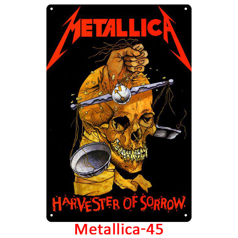 Metallica Tin Metal Decor For Retro Decoration