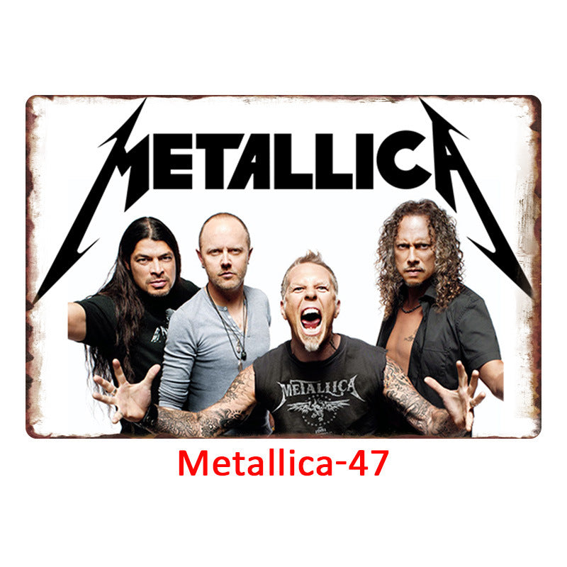 Metallica Tin Metal Decor For Retro Decoration