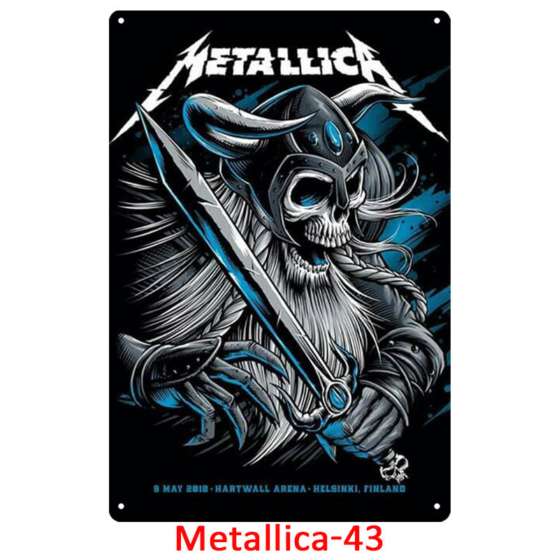 Metallica Tin Metal Decor For Retro Decoration