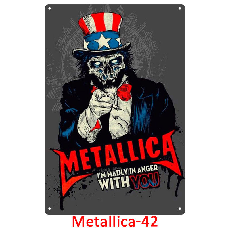 Metallica Tin Metal Decor For Retro Decoration