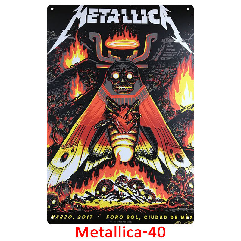 Metallica Tin Metal Decor For Retro Decoration