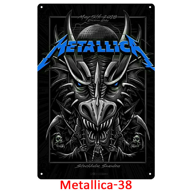 Metallica Tin Metal Decor For Retro Decoration