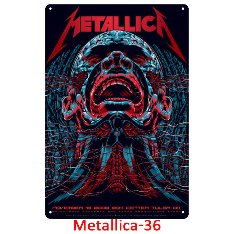 Metallica Tin Metal Decor For Retro Decoration