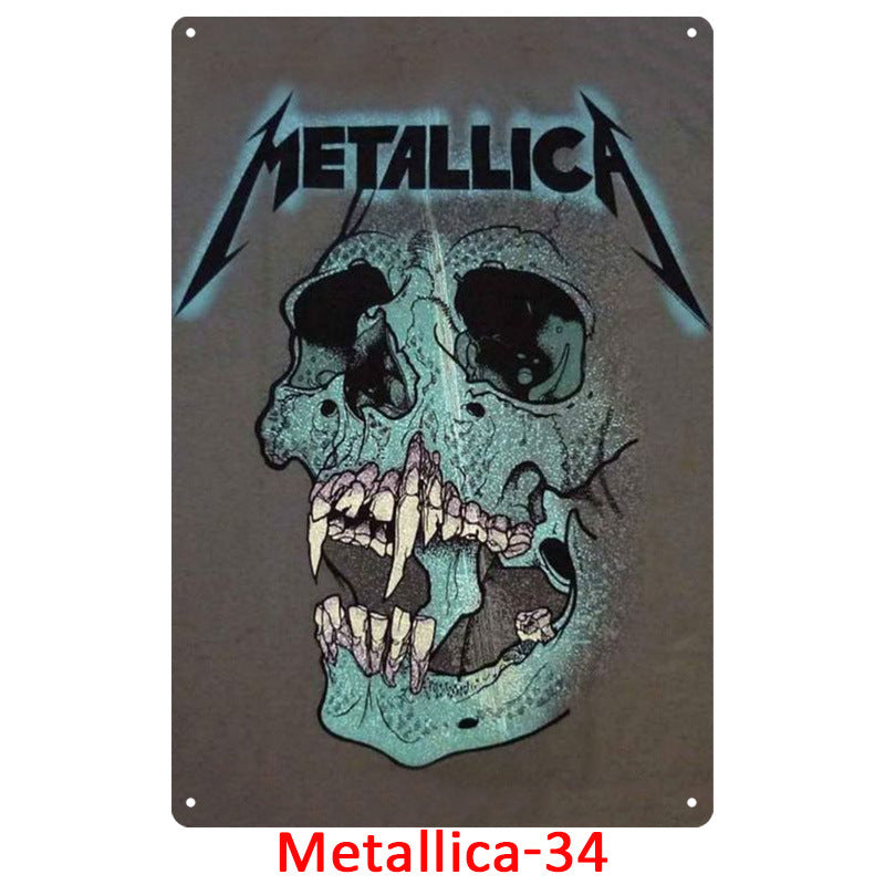 Metallica Tin Metal Decor For Retro Decoration