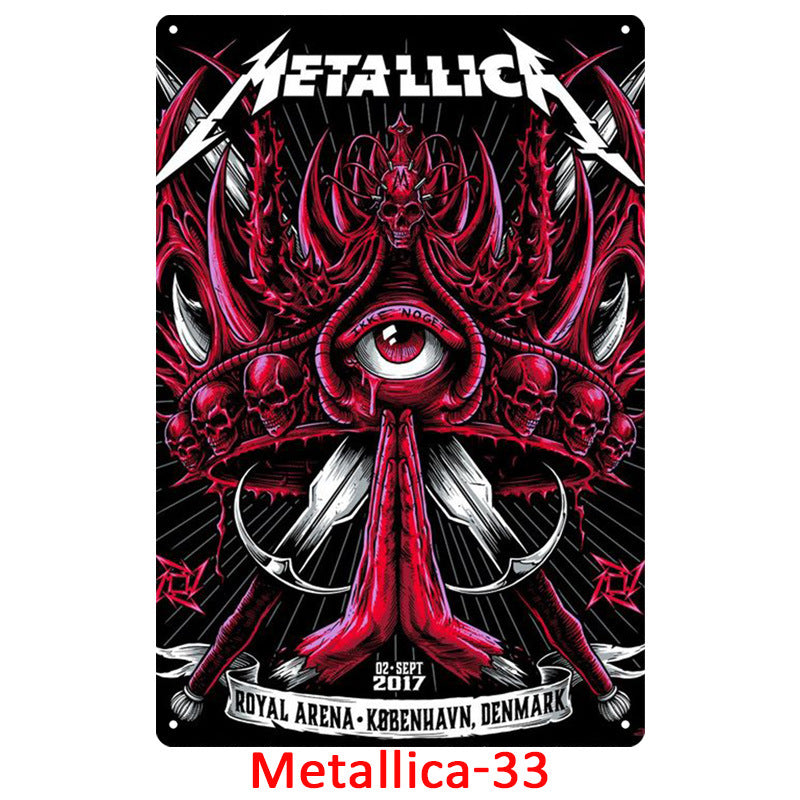 Metallica Tin Metal Decor For Retro Decoration