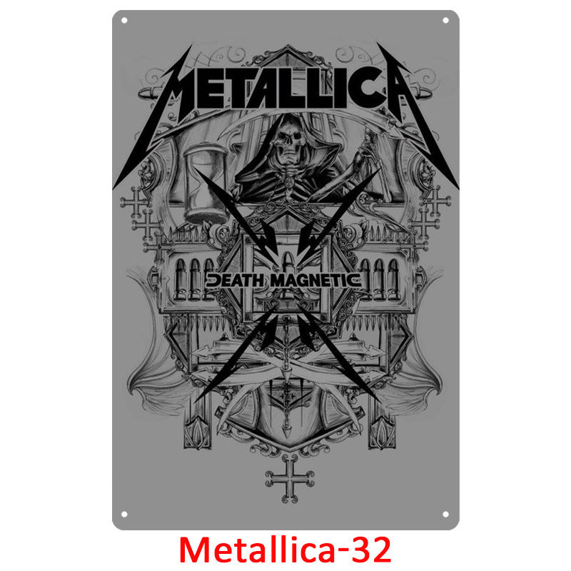 Metallica Tin Metal Decor For Retro Decoration