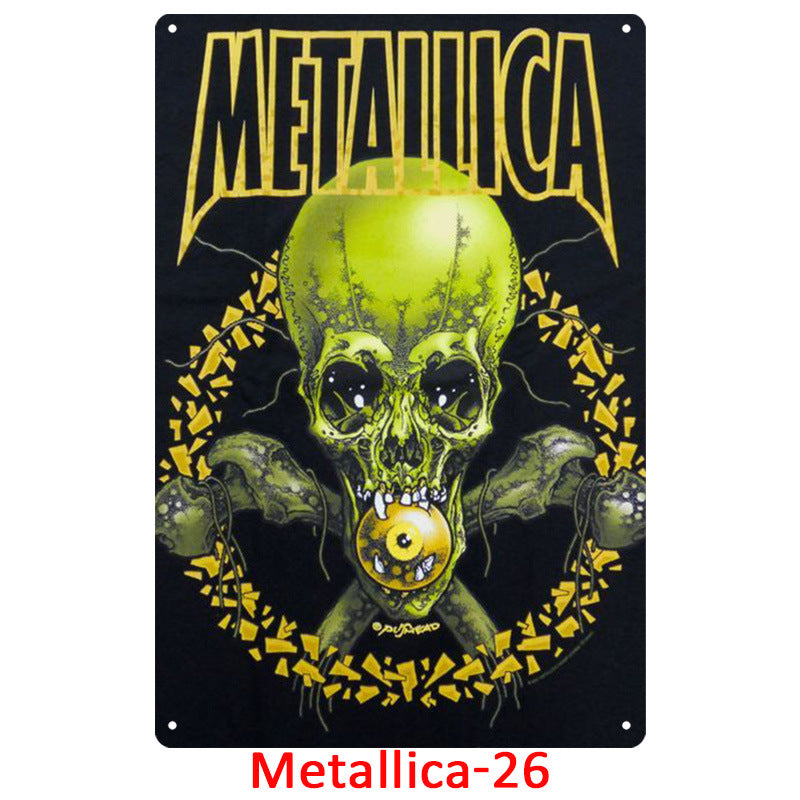 Metallica Tin Metal Decor For Retro Decoration