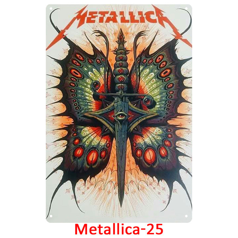 Metallica Tin Metal Decor For Retro Decoration