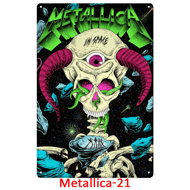 Metallica Tin Metal Decor For Retro Decoration