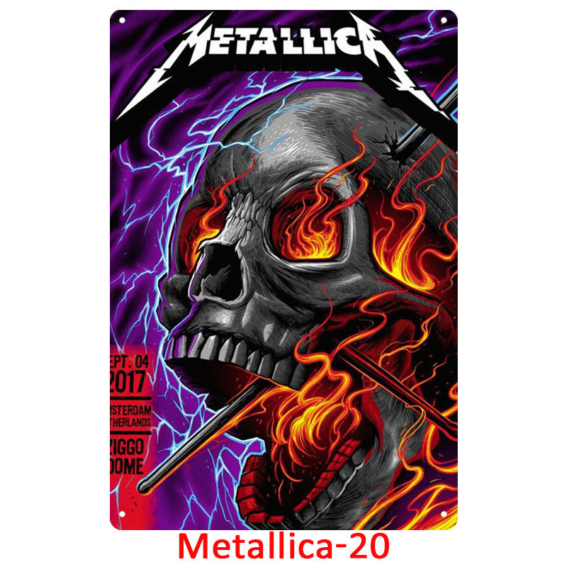 Metallica Tin Metal Decor For Retro Decoration