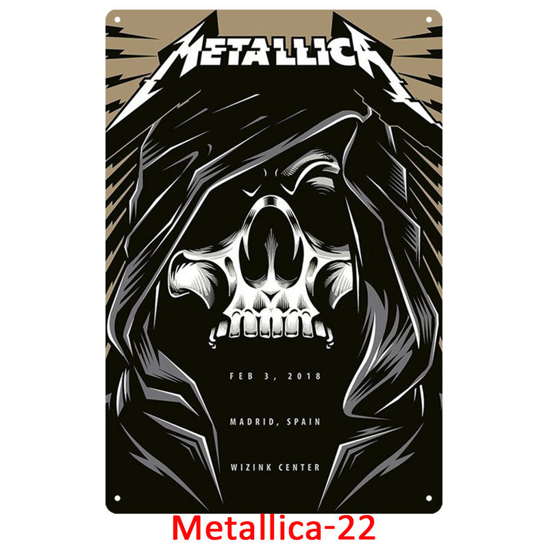 Metallica Tin Metal Decor For Retro Decoration