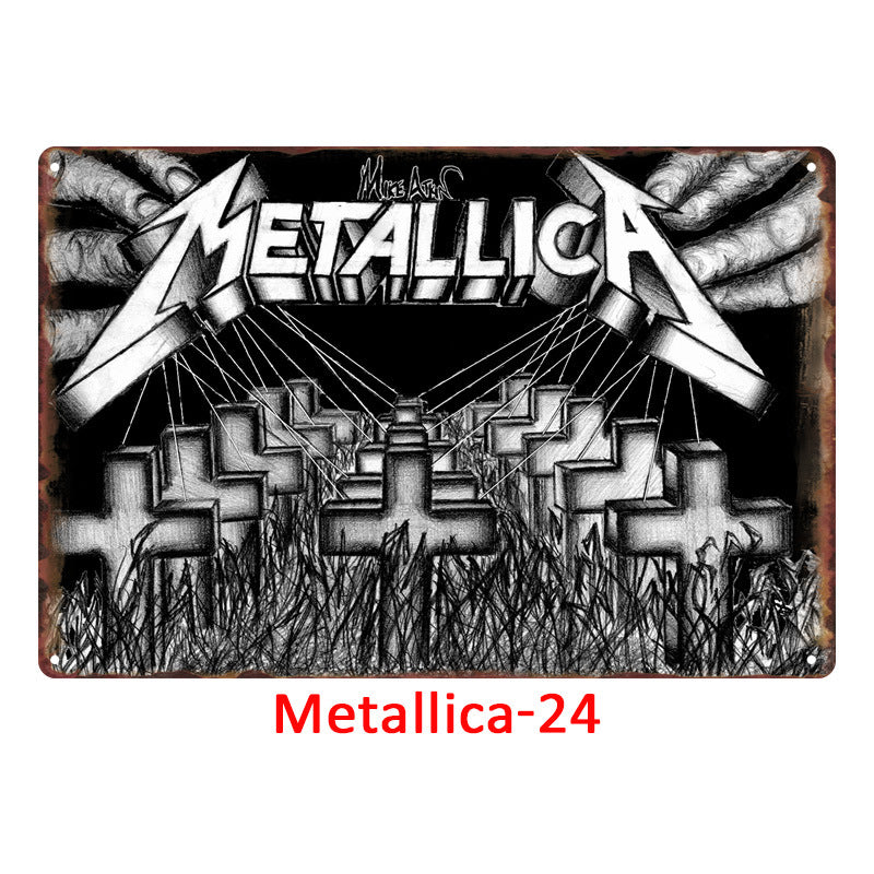 Metallica Tin Metal Decor For Retro Decoration