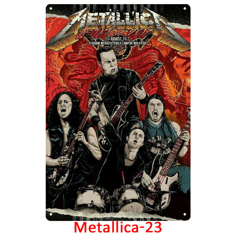 Metallica Tin Metal Decor For Retro Decoration