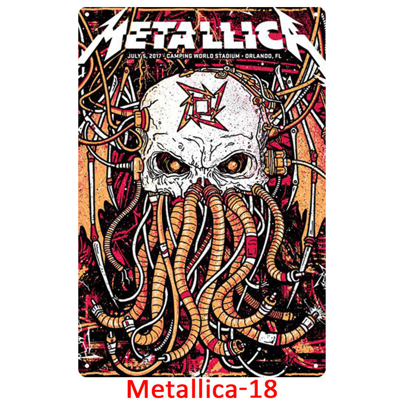 Metallica Tin Metal Decor For Retro Decoration