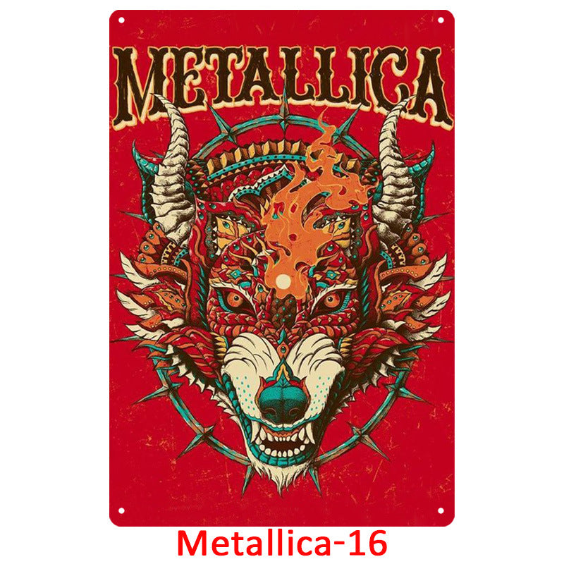 Metallica Tin Metal Decor For Retro Decoration