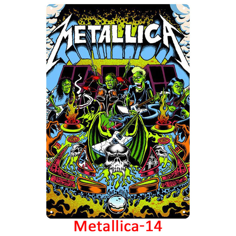 Metallica Tin Metal Decor For Retro Decoration