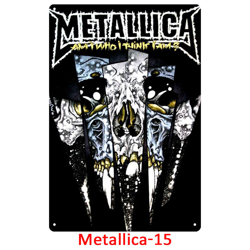 Metallica Tin Metal Decor For Retro Decoration