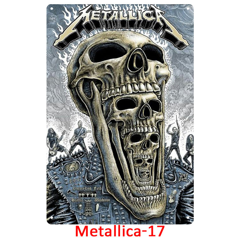 Metallica Tin Metal Decor For Retro Decoration