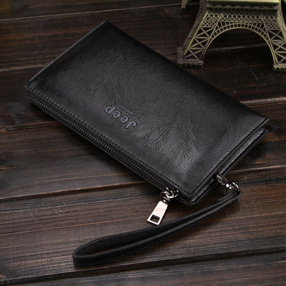 Fashion Business Men's Long Zipper Handbag