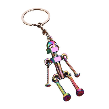 Robot Retro Handmade Diy Key Ring Pendant