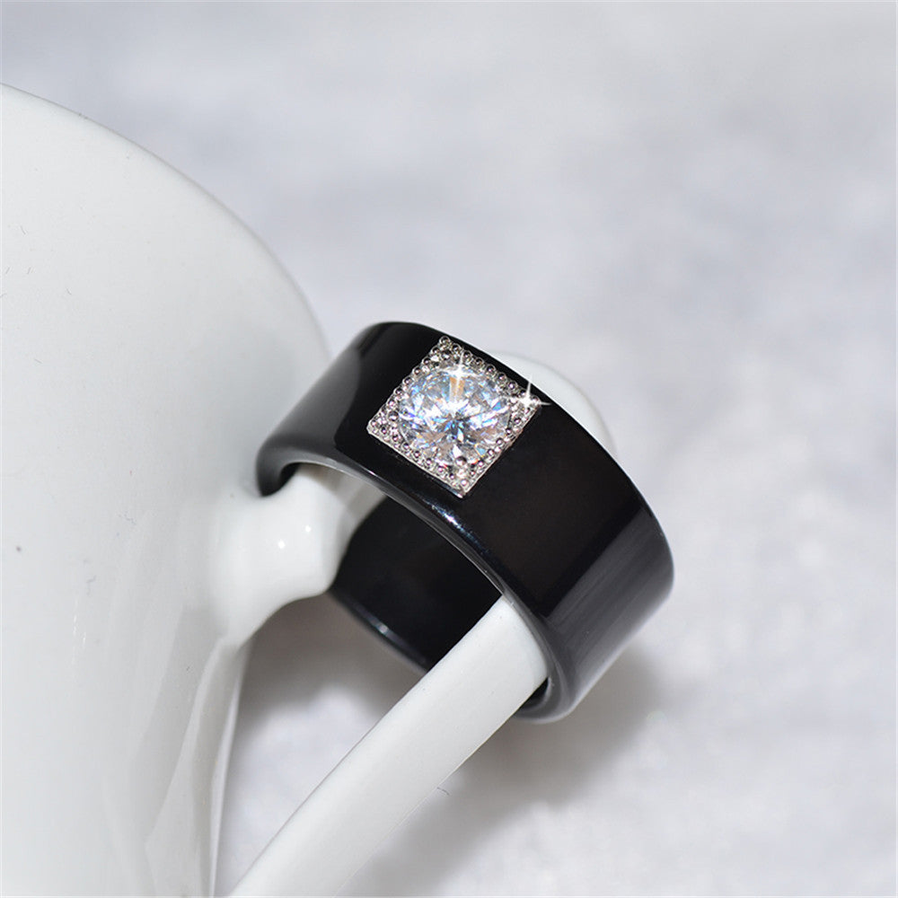 Fashion Simple Temperament Diamond Couple Ring