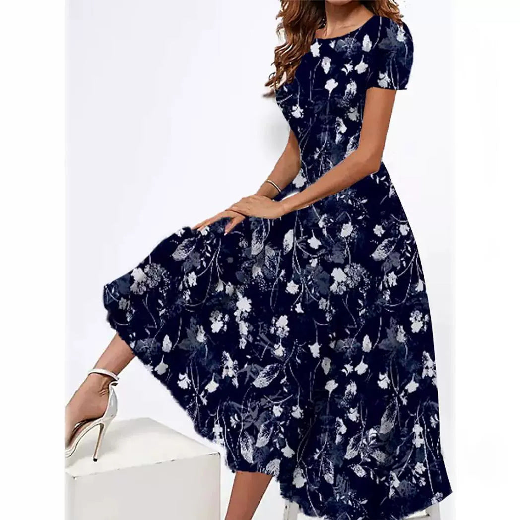 Women's Printed Summer Slim Fit Dress