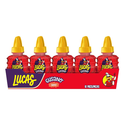 Food Crush Corp - Lucas Gusano Chamoy Mexican Liquid Mexican Candy (Box of 10)