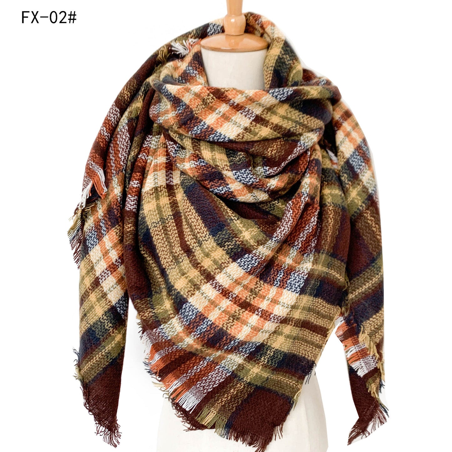 European And American Autumn And Winter Plus-sized Double-sided Qicaigei Scarf Women's Shawl