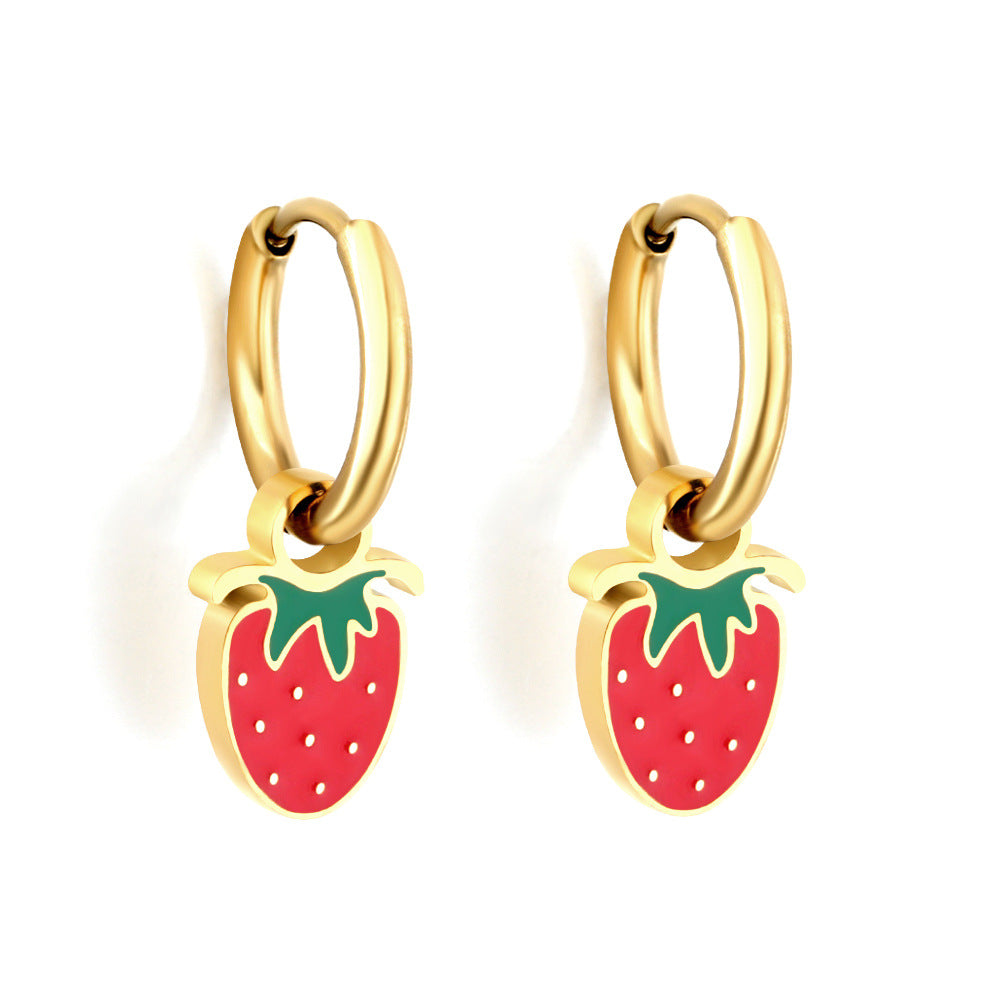 Fruit Stainless Steel European And American Earrings