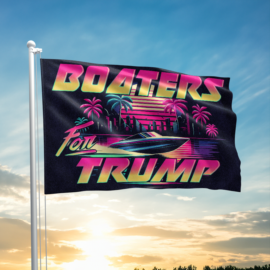 I Love My Freedom - Boaters For Trump - Miami - Flag - 5513
