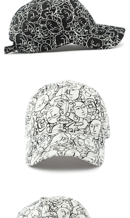 Graffiti Sunscreen Retro Peaked Cap