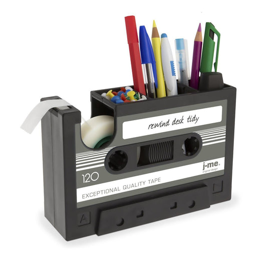Cassette Tape Dispenser Pen Holder Vase Pencil Pot