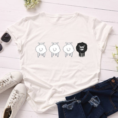 Cute Printed Short-sleeved T-shirt