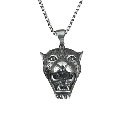 Simple Tiger Skull Lion Pendant Necklace