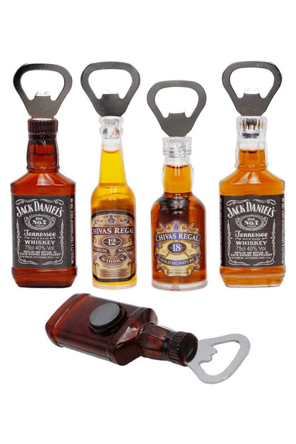 Cap Zone - Mini Whiskey Liquid Filled Magnetic Bottle Opener