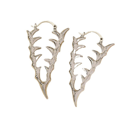 Snake Teeth Spines Shaped Hollow Stud Earrings