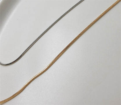 Female Minimalist Exquisite Square Snake Necklace