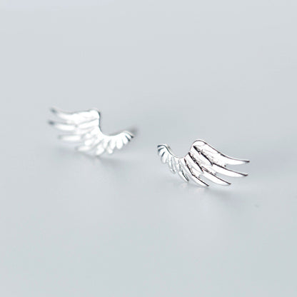 Lady Temperament Simple Wing Ear Studs