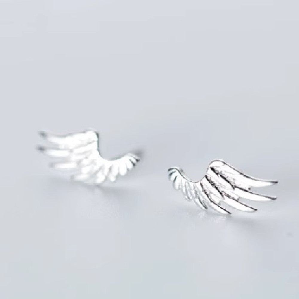 Lady Temperament Simple Wing Ear Studs