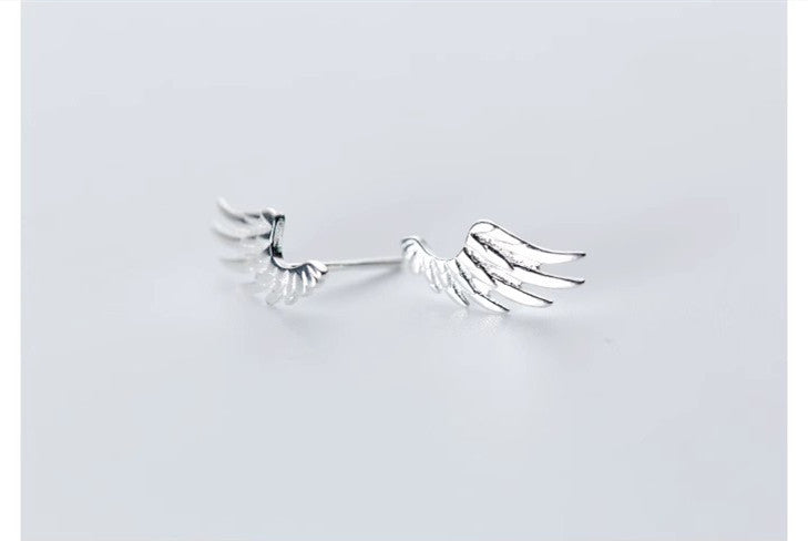 Lady Temperament Simple Wing Ear Studs