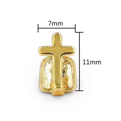 European And American Single Cross Gold Tooth Socket