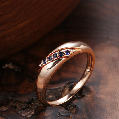 Ins Trendy European And American Fashion Copper Inlaid Zircon Ring