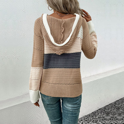 Fashion Personality Knitted Hoodie Women