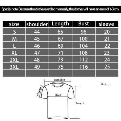 Digital Printing Casual Round Neck Short Sleeves