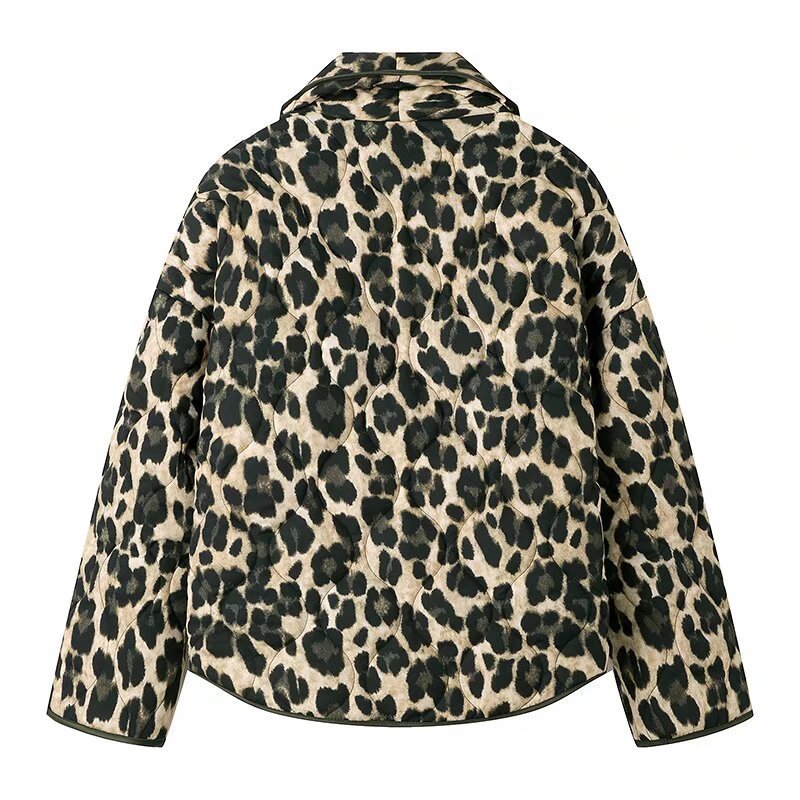 Fashion All-match Cardigan Printed Leopard Print Jacket