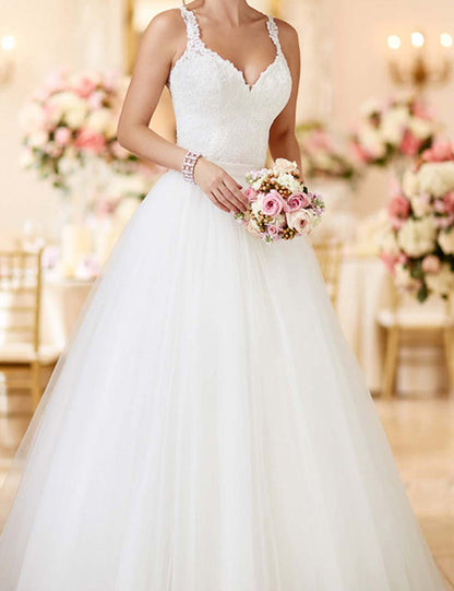 Lace Tube Top Removable Classic Wide Hem Bubble Skirt Floor-length Wedding Dress